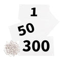 Azarxis Running Bib Competitor Numbers with Safety Pins, Tyvek Tearproof Waterproof 4"x7" / 6"x7.5" for Marathon Races Events - color: #01 [4"x7"] Numbers 001-300