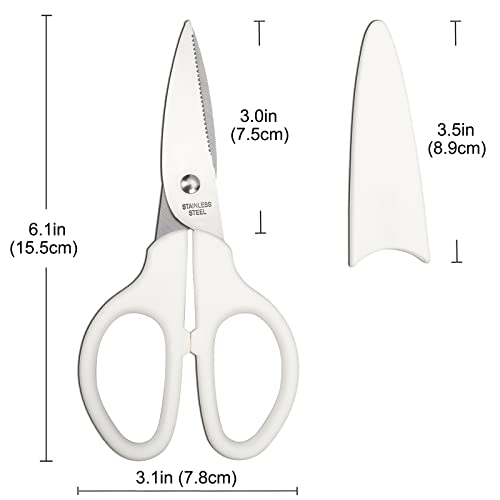 YOUGUOM 6in White Scissors, Multipurpose for Office School Crafts Sewing