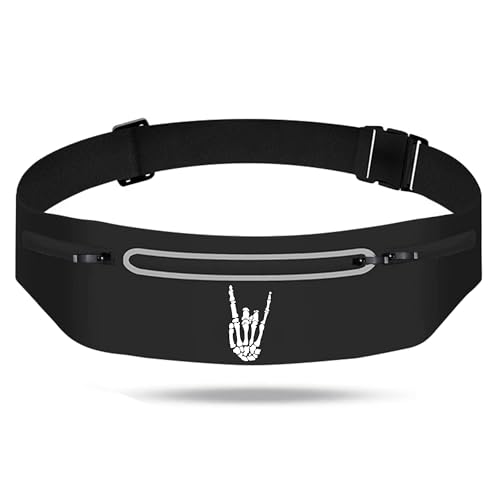 Cool Rock Roll Skeleton Hand Waist Fanny Pack Phone Holder for Women Men, - color: Skeleton Hand