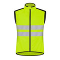 Cycling Vest for Men, Reflective High Visibility Bike Vest, Lightweight Packable Gilet, Full Zip Sleeveless Pocket - color: Yellow, size: Small
