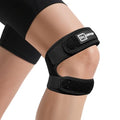 Dual Patellar Tendon Support Strap w/Gel Pad Patella Knee Brace - style: Black
