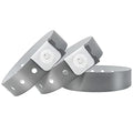Plastic Party Silver Wristband 100 Pack, Vinyl Wristband for Event - color: Silver