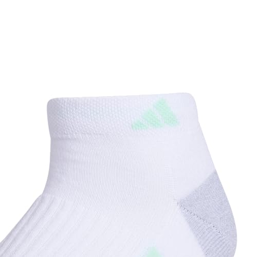 adidas Women's Cushioned Socks 3 Pairs - color: White/Pulse Mint Green/Lucid Fuchsia Pink/3.0/Low Cut, size: Medium, style: Low Cut