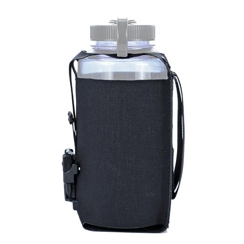 Water Bottle Pouch Molle, Tactical Canteen Pouch for 32oz Nalgene Bottle - color: Black