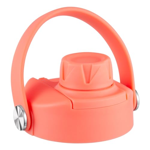 Lid for Hydro Flask 32 40 oz Wide Mouth, Replacement Lids Compatible with Hydro Flask Wide Mouth Water Bottle, Top Spout Lid with Handle, Wide Mouth Lid Chug Cap Accessories - color: Hibiscus - 1 Pack