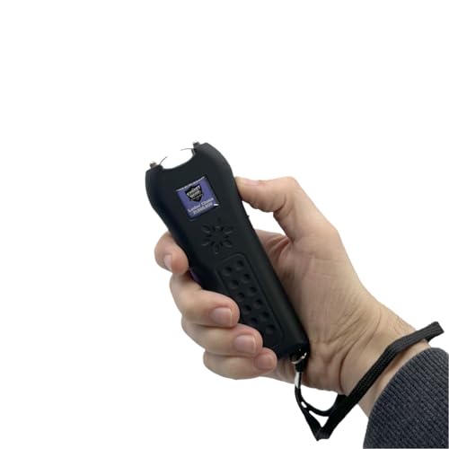 Streetwise Ladies’ Choice Stun Gun for Women - Rechargeable Device with Alarm, LED Flashlight, Safety Disable Pin & Built-in Charger - Personal Safety Tool with Holster & Lanyard - style: Purple Accents