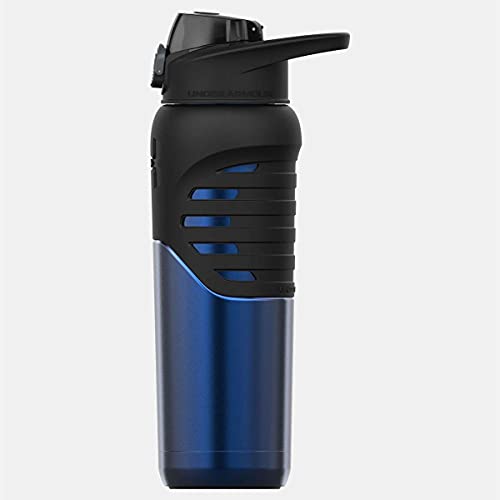 Under Armour 24Oz Stainless Steel Water Bottle, Insulated, Carabiner Easy Carry Hook, Leak Proof, Kids & Adults, All Sports, Gym - color: Royal