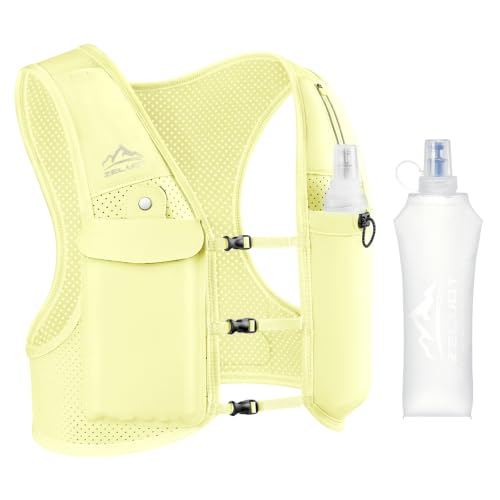 Zelvot Running Vest for Women Men, Touchscreen Phone Pocket - color: Yellow, size: Medium-Large