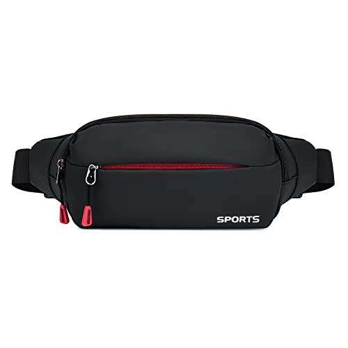 Fanny Pack Men Women Water-resistant Sports Waist Pack Small Bumbag Unisex - color: Black