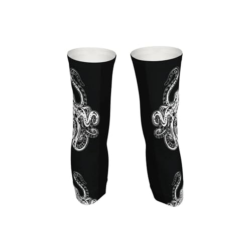 Leg Sleeves with Anti Slip Silicone Compression Leg Sleeves Cycling Leg Sleeves Adjustable Zipper - color: Octopus, size: Large