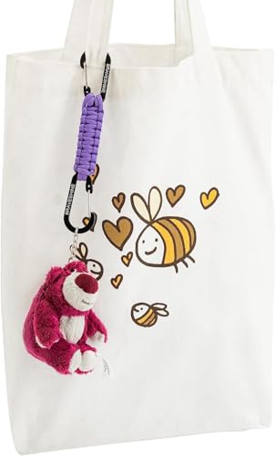 BRAVESHINE Paracord Keychain Carabiner Clip | D Ring Hanger Lanyard Hook - color: 1 Purple 1 Green