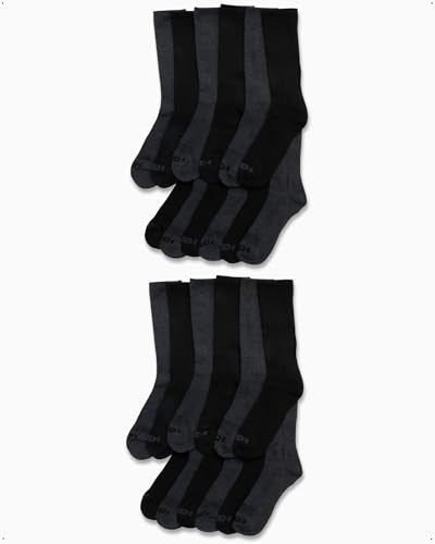 AND1 Mens Athletic Crew Socks 24 Pack Cushioned Comfort Socks - color: Heather Gray/Black