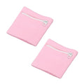 Wrist Wallet Wristband with Zipper, Wrist SweatBands - color: Pink