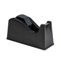 Desktop Tape Dispenser Adhesive Roll Holder (Fits 1" & 3" Core) with Weighted Nonskid Base Black - color: Black
