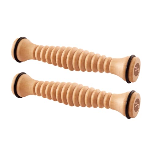 Body Back Wooden Foot Roller - Wood Therapy Massage Tool For Plain Relief - style: 2-Pack