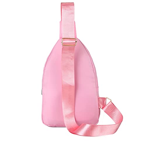 AOSTIHOT Crossbody Sling Bag Small Sling Backpack for Women, Chest Daypack Crossbody Shoulder for Travel Sport Running Hiking Pink - color: Pink