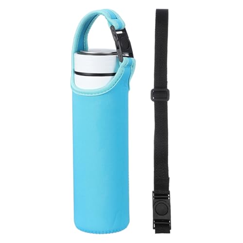 uxcell 2pcs Neoprene Water Bottle Sleeve, 15.5-20oz Insulated Water Glass Bottle Carrier Bag Collapsible Drink Bottle Sleeve Cover Holder with 2 Straps, Blue - color: Blue