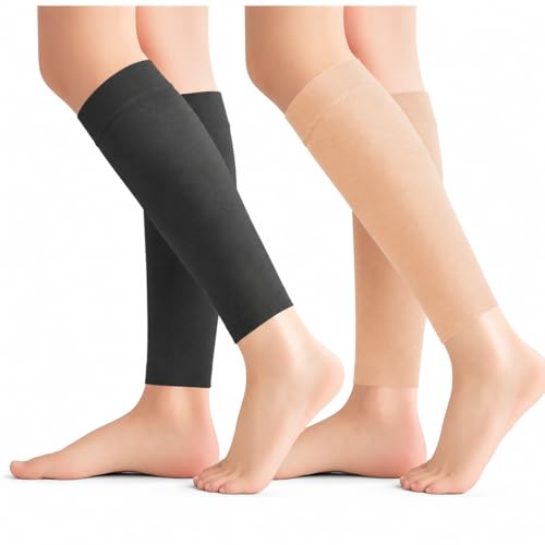 Bropite 2 Pairs Calf Compression Sleeves Women&Men 20-30mmHg Medical Shin Splint for Leg Surpport Relief Pain Varicose Veins