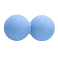 Double Lacrosse Peanut Massage Ball for Deep Tissue Pain Relief - Micro-Elastic Myofascial Roller Ball for Back and Neck, Foot and Physical Therapy (Blue) - color: Blue