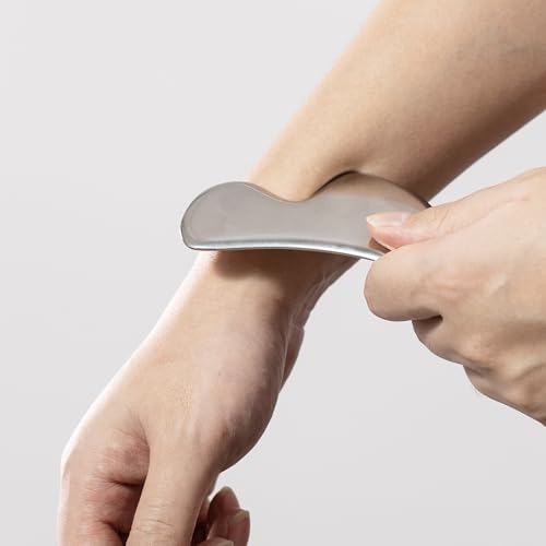 4 in 1 Stainless Steel Gua Sha Muscle Scraper Massage Tool IASTM Tool Set（4 pcs） for Soft Tissue Therapy and Reduce Arms,Back, Legs, Shoulder Muscle Pain（4-Set） - style: XDJ1
