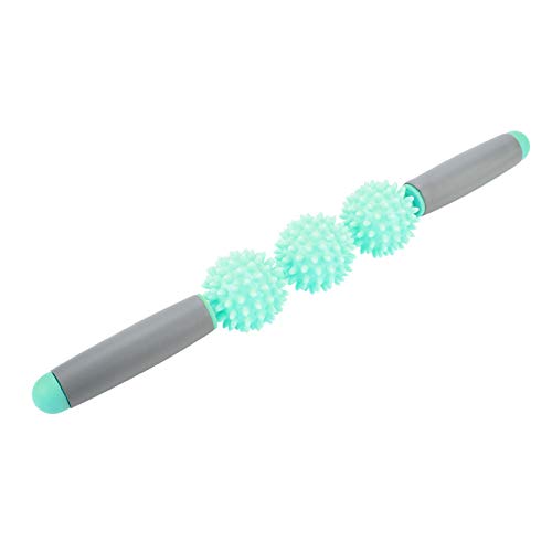 Muscle Roller Stick - Yoga Stick Muscle Roller Stick Cellulite Spiky Ball for Back Arms Shoulder Leg (Green) - color: Green