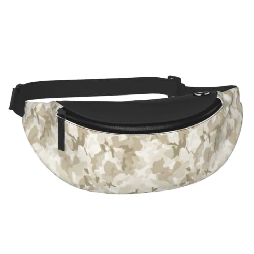 Dujiea Fanny Pack, Desert Camouflage Waist Bag With Headphone Hole Belt Bag Adjustable Sling Pocket Fashion Hip Bum Bag For Women Men Kids Outdoors Casual Travelling Hiking Cycling - color: Desert Camouflage