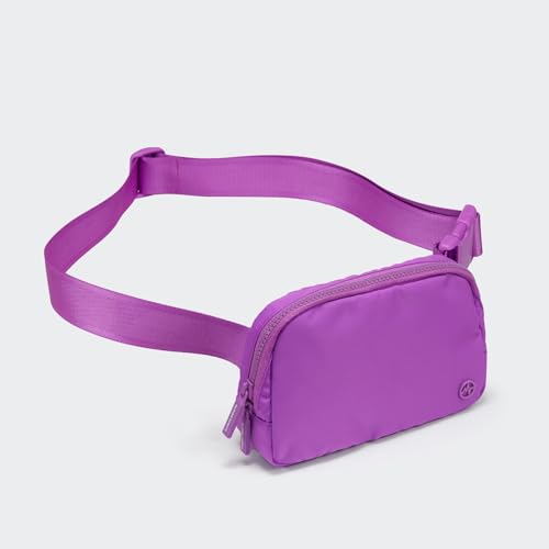 Pander Nylon Fanny Pack for Women, Two-Way Zipper Crossbody Bag - color: Violet