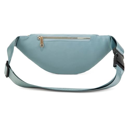 Fanny Pack Waist Pack for Women, Crossbody Purses Belt Bag for Running Sports Travel Hiking - Light Blue - color: D Light Blue