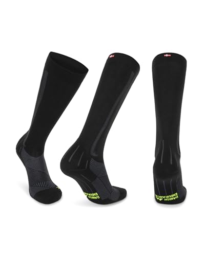 DANISH ENDURANCE Compression Socks, 21-26 mmHg, Circulation Aid, 1 & 2-Pack - color: Black/Grey, size: X-Large