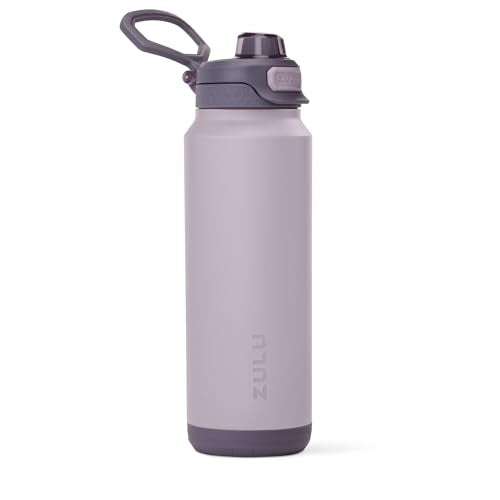 ZULU Powerfill Pro 32oz Stainless Steel Sip or Chug Water Bottle, Amethyst - color: Amethyst, style: 32oz
