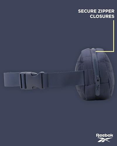 Reebok Belt Bag Fanny Pack for Women & Men, Adjustable Crossbody - color: Case Dusty Indigo