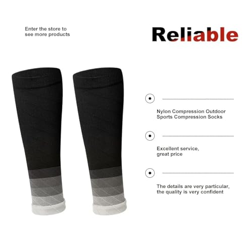 Leg Calf Compression Sleeve for Men Women Footless Sock - color: Blue