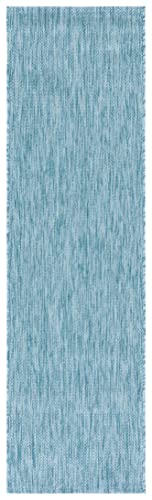 SAFAVIEH Courtyard Outdoor Runner Rug 2'3"x6'7", Modern Aqua CY8520-37122 - color: Aqua, size: 2'3" x 6'7" (Runner)