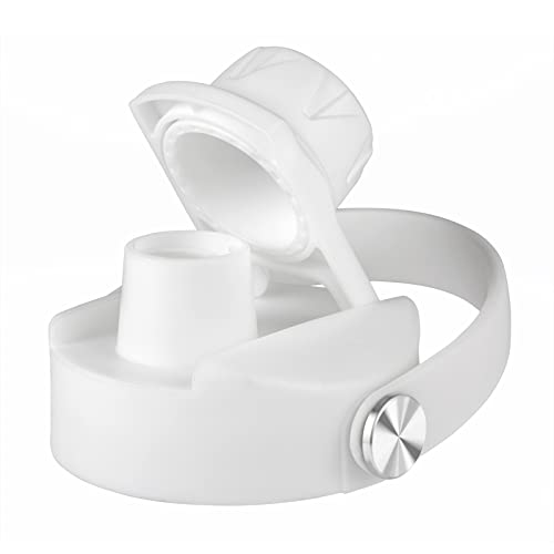 Lid for Hydro Flask 32 40 oz Wide Mouth, Replacement Lids Compatible with Hydro Flask Wide Mouth Water Bottle, Top Spout Lid with Handle, Wide Mouth Lid Chug Cap Accessories - color: White - 1 Pack