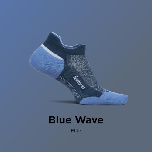 Feetures Elite Max Cushion No Show Tab Ankle Sock - color: Blue (1 Pair), size: Small