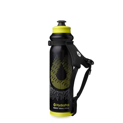 HydraPak Tempo Pro Handheld Running Squeeze Bottle (525ml, Black) - color: Black, style: 525ml