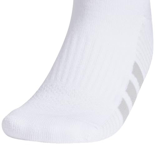 adidas Women's Cushioned Socks 3 Pairs - color: White/Clear Onix Grey/Clear Grey/4.0/Low Cut, size: Medium, style: Low Cut