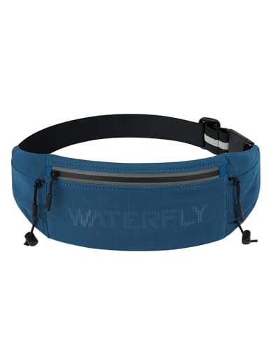 WATERFLY Running Belt Fanny Pack, Runner Race Belt with Bib Clip Dark Blue - color: Dark Blue
