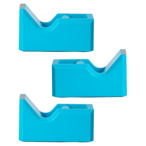 JAM PAPER Colorful Desk Tape Dispensers - Blue - 3/Pack - color: Blue, size: Pack of 3