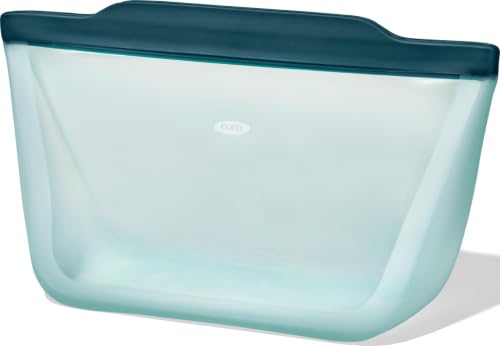 OXO Good Grips Silicone Reusable Bag - Stand-Up Half Gallon (64 oz), Lagoon - color: Lagoon, size: Stand-Up Half Gallon (64 oz)