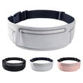 Running Belt for Women Men, Slim No-Bounce Waist Pack, Water Resistant Reflective Phone Holder Fits Phones up to 7.5 inch, Adjustable Fanny Pack for Running Jogging Hiking (Grey) - color: Grey