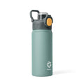 Fjbottle Insulated Water Bottle with Handle 20 oz Straw Flip Top Lid - color: 03 Peacock Green, size: 20 Ounces