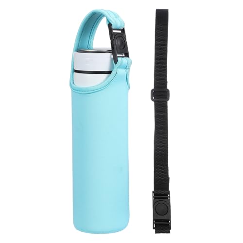 uxcell 2pcs Neoprene Water Bottle Sleeve, 15.5-20oz Insulated Water Glass Bottle Carrier Bag Collapsible Drink Bottle Sleeve Cover Holder with 2 Straps, Light Blue - color: Light Blue