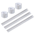 PATIKIL Reflective Slap Bands, Reflector Band Snap Bracelet Armbands High Visibility Safety Reflectors Wrist Strap Strips for Night Jogging Cycling Running - color: Silver