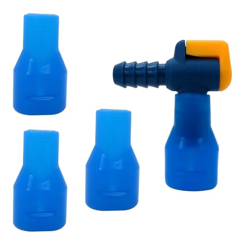 Professional 4 Pack Bite Valve Replacement 90 Degree Silicone Mouthpiece Compatible for Most Hydration Bladders, for Camelback