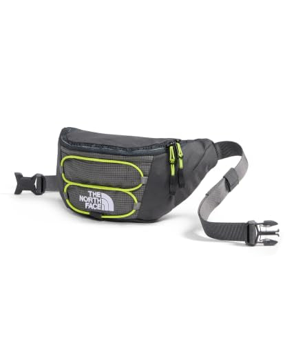 THE NORTH FACE Jester Lumbar Pack | Fanny Pack With Water Repellent Finish, 2.2 Liters, Crossbody Adjustable Strap - color: Anthracite Grey/Smoked Pearl/Fizz Lime