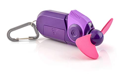 O2COOL Small Sport Misting Fan with Carabiner Clip Purple - color: Purple, size: 1 Pack