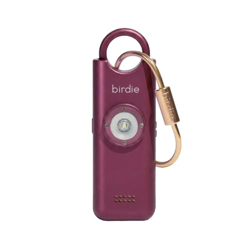 She’s Birdie 3.0 New Version – The Original Personal Safety Alarm for Women by Women–Loud Siren, Flash Light and Rechargeable Battery in a Variety of Colors (Metallic Plum) - color: Metallic Plum