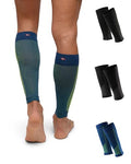 DANISH ENDURANCE Calf Compression Sleeve, 21-26 mmHG, 1 & 3-Pack - color: Multicolor (1xblack, 1xblack/Grey, 1xblue/Yellow), size: Medium