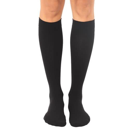 Living Royal Compression Socks - Graduated Compression 15-20mmHg, Padded Cushion Bottom Fun Socks, Moisture-Wicking - color: Black